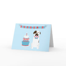 Feliz 4 de julho Cachorro Vermelho Azul