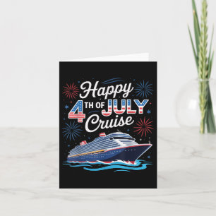 Cartão Feliz 4 De Julho Cruise Mateza Patriótica Familiar