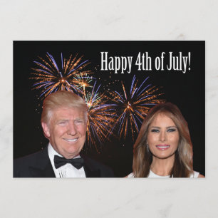 Cartão Feliz 4 de julho de Donald e Melania Trump