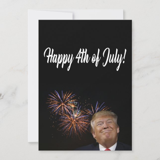 Cartão Feliz 4 de julho de Donald Trump (Frente)