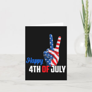 Cartão Feliz 4 de Julho Dia da Paz da América Independênc