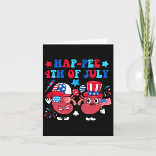Cartão Feliz 4 De Julho Rim EUA Chapéu Óculos De Dialyse