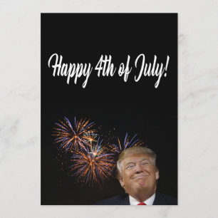 Cartão Feliz 4o julho de Donald Trump