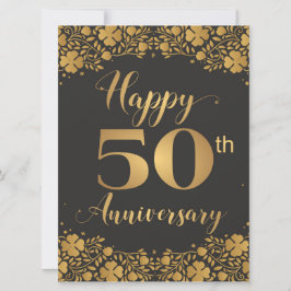 Cartão Feliz 50º Aniversário de Bodas de Ouro Jubileu