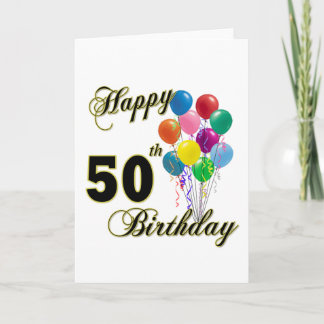 Cartão Feliz 50º presente de aniversário e Roupa de anive