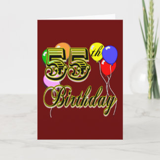 Cartão Feliz 55º aniversário da Celebração