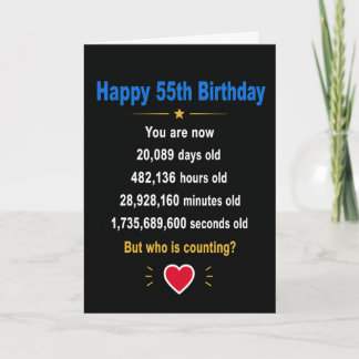 Cartão Feliz 55º Aniversário Presentes engraçados para ma