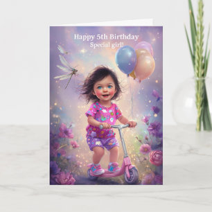 Cartão Feliz 5 Birthday