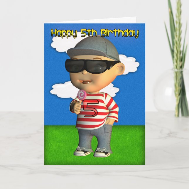 Cartão Feliz 5 Birthday (Frente)