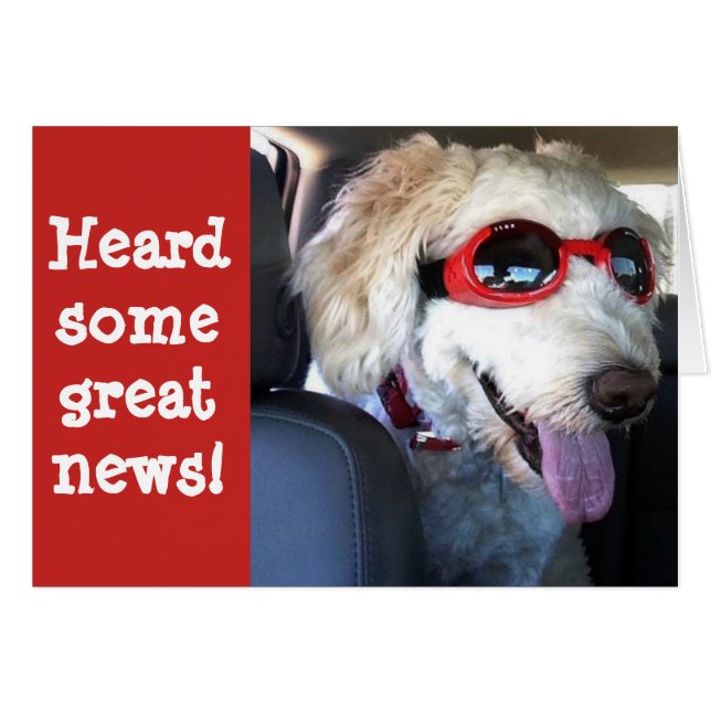 Cartão FELIZ **5Oth*** NOTÍCIAS DE EXCELENTE COM CERTEZA! (Frente Horizontal)