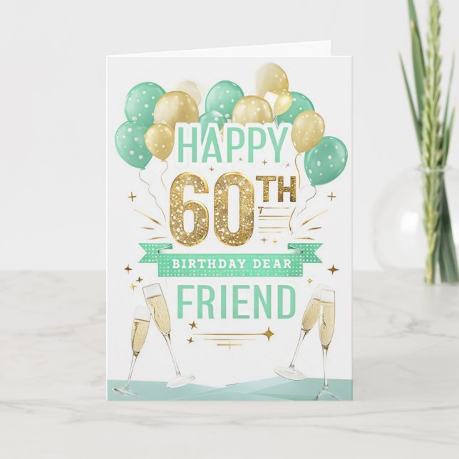 Cartão Feliz 60º aniversário (Frente)
