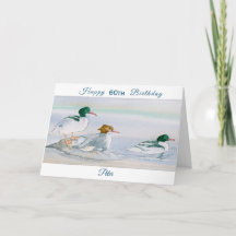 Feliz 60º aniversário do Merganser Goosander Bird 