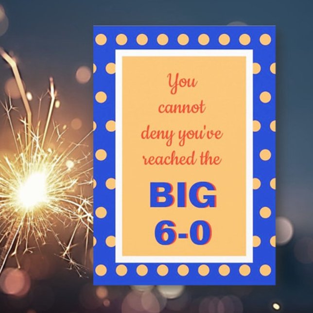 Cartão Feliz 60º Aniversário Humoroso (Criador carregado)