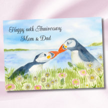 Feliz 60º Aniversário Mamãe & Papai Puffins