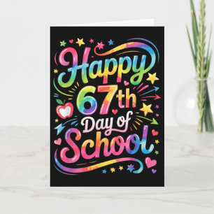 Cartão Feliz 67 Dias De Escola Meme100º Dia De Escola Gra
