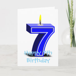 Cartão Feliz 7º Aniversário