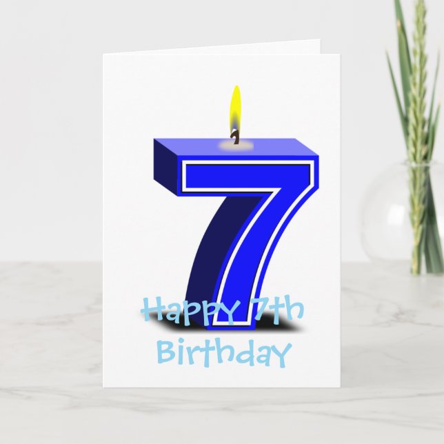 Cartão Feliz 7º Aniversário (Frente)