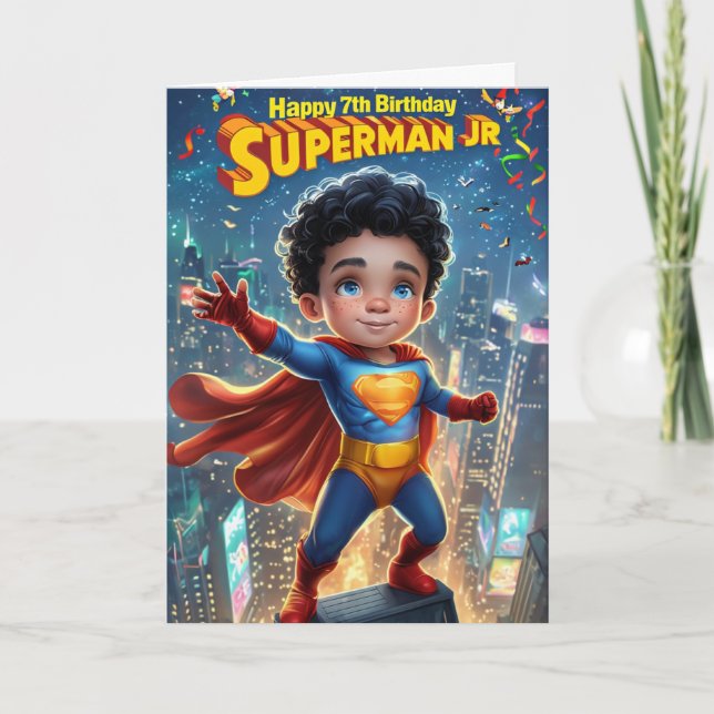 Cartão Feliz 7 Birthday (Frente)