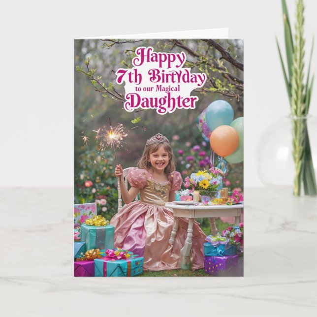 Cartão Feliz 7 Birthday (Frente)