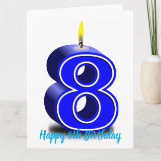 Cartão Feliz 8º Aniversário