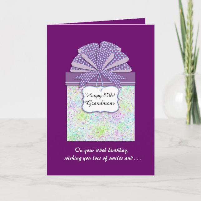 Cartão Feliz 85º Aniversário do 3º Painel (Frente)