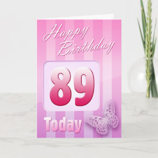 Cartão Feliz 89º aniversário Grande Excelente-tia Mãe-tia