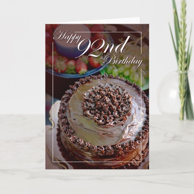 Cartão Feliz 92º Aniversário! (Frente)