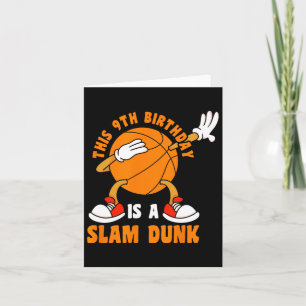 Cartão Feliz 9 de aniversário, 9 anos, Dab Bysketbyll 9º 
