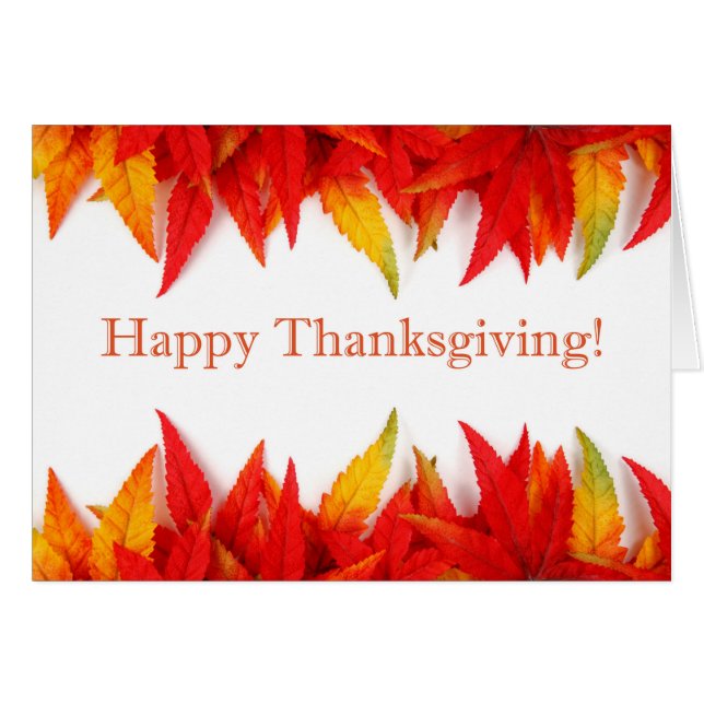 Cartão Feliz Ação de Graças! (Frente Horizontal)