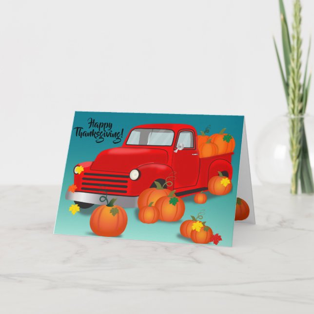 Cartão Feliz Ação de Graças (Frente)