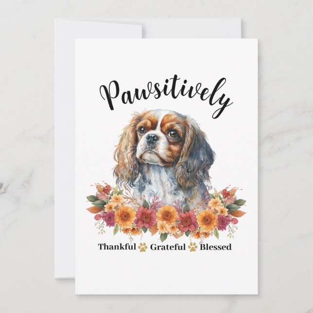 Cartão Feliz Agradecimento, Feliz Cachorro Bênção (Frente)