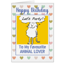 Feliz Amante de os animais de aniversário