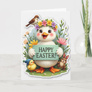 Cartão Feliz Amigo Aviário da Primavera