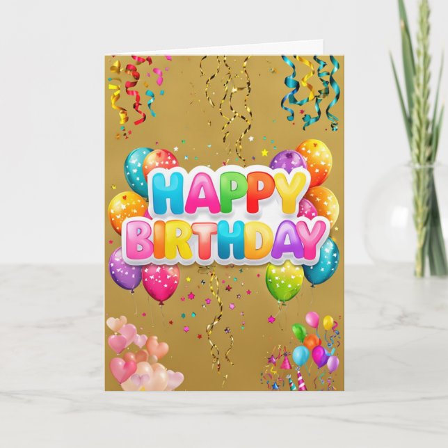 Cartão Feliz aniversário (Frente)