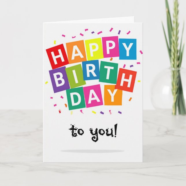 Cartão Feliz aniversário (Frente)