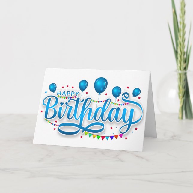 Cartão Feliz aniversário (Frente)