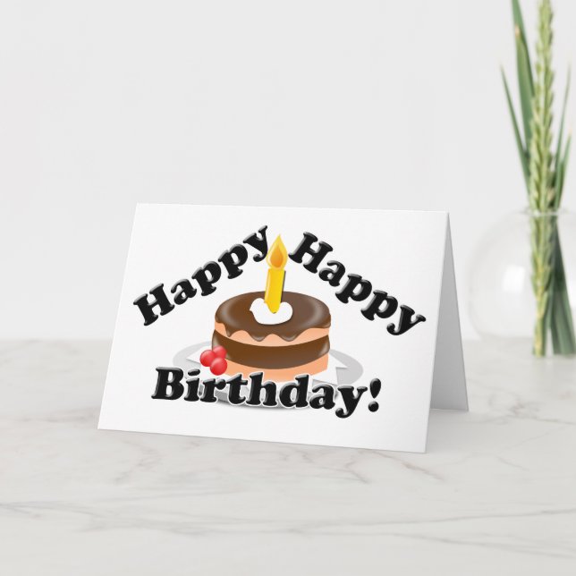 Cartão Feliz aniversário! (Frente)