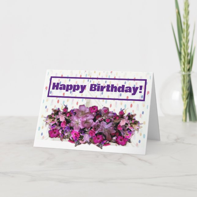Cartão Feliz aniversário! (Frente)