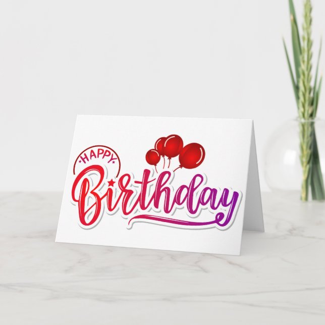 Cartão Feliz aniversário (Frente)