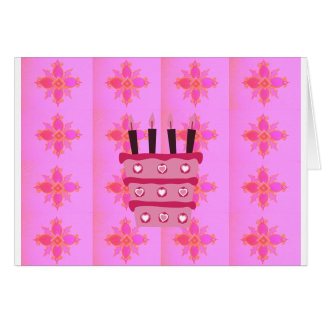 Cartão Feliz aniversário (Frente Horizontal)