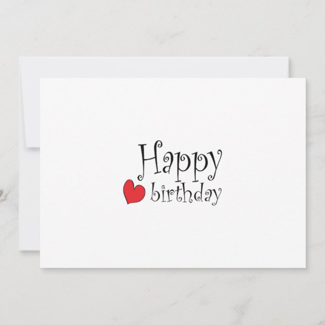 Cartão Feliz aniversário (Verso)