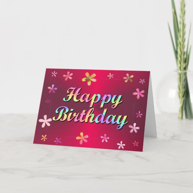 Cartão Feliz aniversário (Frente)