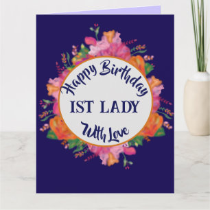Cartão Feliz Aniversário 1ª Dama, Espaço Floral da Esposa