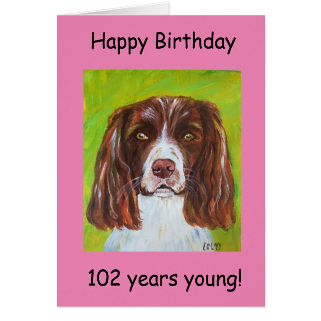 Cartão Feliz Aniversário 102 anos (Frente)