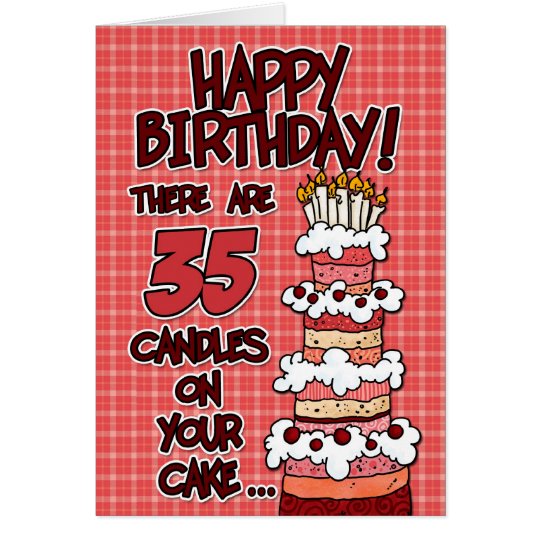 Cartão Feliz aniversario - 35 anos velho