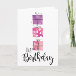 Cartão Feliz Aniversário 3 Boas-Presentes - Personalizar