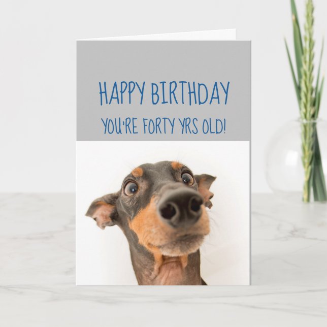 Cartão Feliz Aniversário 40º Segredo para parecer mais jo (Frente)