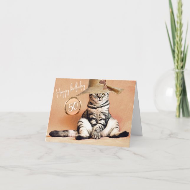 Cartão Feliz Aniversário 50 E Fabuloso Aniversário (Frente)