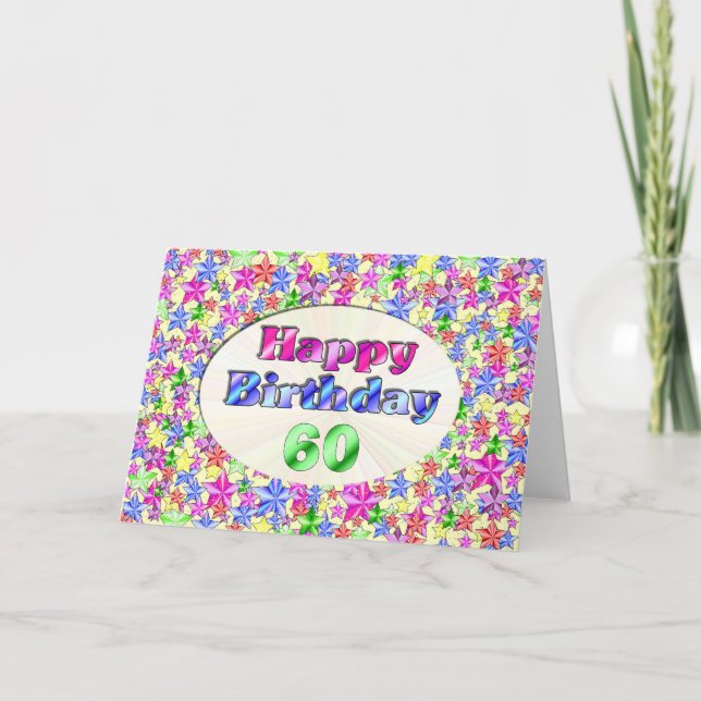 Cartão Feliz aniversario 60 (Frente)