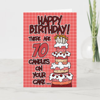 Cartão Feliz Aniversário - 70 Anos